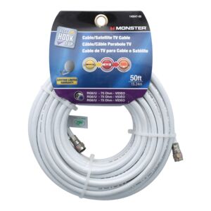 Monster Jhiu Coaxial Cable White 50ft